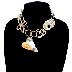 Zara Gold and Silver Statement Necklace